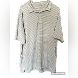 Walter Hagen men gray striped polo size xl‎ golf polo- flaw noted